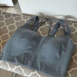 Lululemon Athletica Slate Ribbed Sports Bra